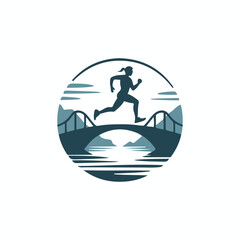 marathon running vector