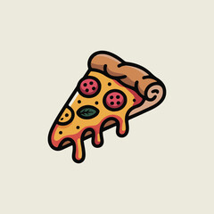 vector illustration of a pizza slice