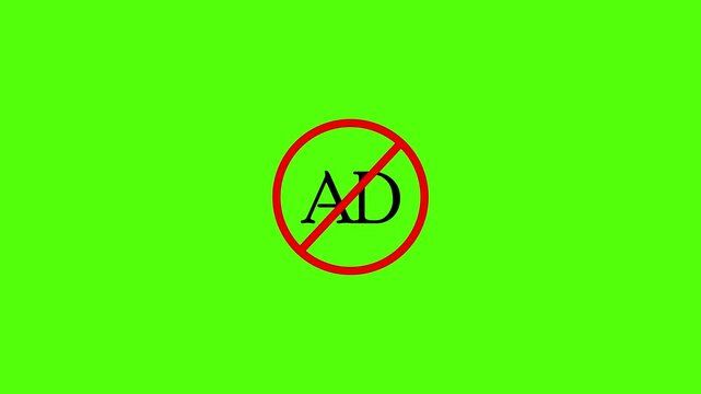 ad  not allowed  not allowed, . Lettering AND Logo Video, Luxury Ad Clothing Effects no ad crossed out mark color icon animation ad not allowed icon animation in transparent background in 4K animation