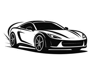 Obraz premium Sleek Sports Car Illustration - Modern Design and Automotive Excellence.
