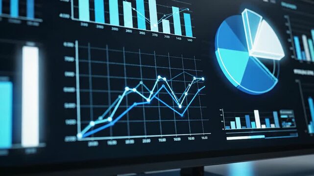 Modern analytics dashboard displaying business data and statistical analysis