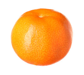One fresh tangerine isolated on white. Citrus fruit