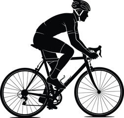 Obraz premium Cyclist,silhouette,road,bike,rider,cycling,sport,fitness,athlete,vector,illustration,isolated,white,background,training,exercise,movement,transport,design,graphic