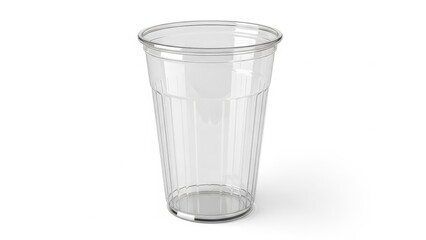 Clear plastic drinking cup
