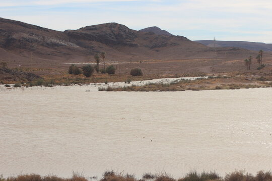 Tizgi Lilan Lake in Ouarzazate, Morocco