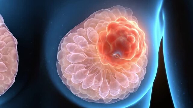 Breast Cancer Awareness: Medical Animation of Tumor Growth