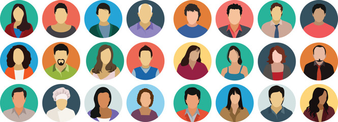 Set of blue and white heart shaped Christmas ornaments and decorative balls in a clean vector style