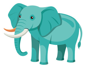 Obraz premium Cute Cartoon Elephant Illustration