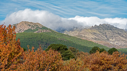Landscape of the Sierra de Gredos Mountains from Arenas de San Pedro
