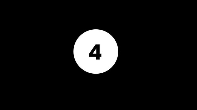 Cute Circle Countdown Animation from 5 to 0 Playful Timer Motion Graphic