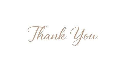 Obraz premium Elegant Thank You script text