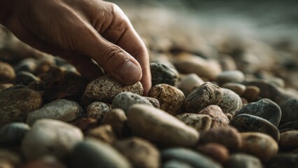 Hand Picking Small Rocks