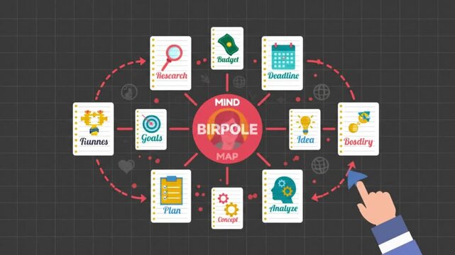 Dynamic Mind Map Business Planning & Goal Setting Visual