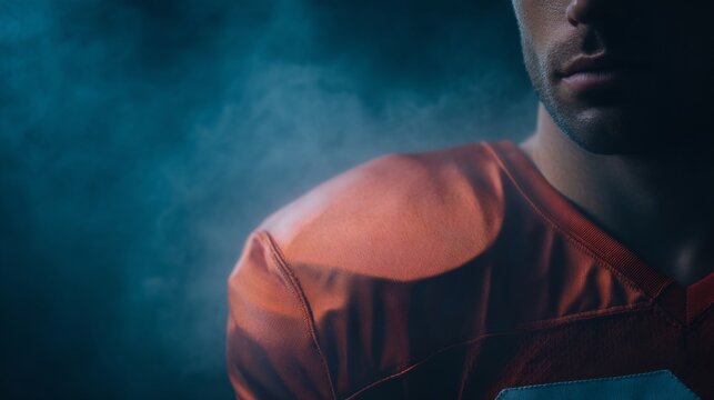 Man in an orange jersey