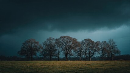 Obraz premium Dramatic Landscape with Stormy Sky