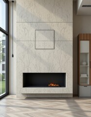 the lower portion features the product, grounded and prominent, while the upper space.