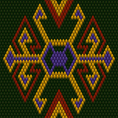 Ornament  is made in bright, juicy, perfectly matching colors. Ornament, mosaic, ethnic, folk pattern.