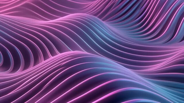 Soft fluid lines weaving balanced wave pattern pastel neon shimmer futuristic clean cinematic surreal ethereal ambience cascading softly glowing abstract unique style
