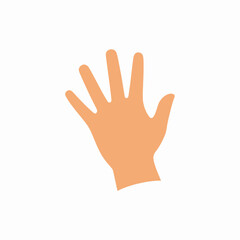 Obraz premium Minimalistic illustration of an expressive human hand with open fingers set against a clean white background, emphasizing simplicity and gesture in art
