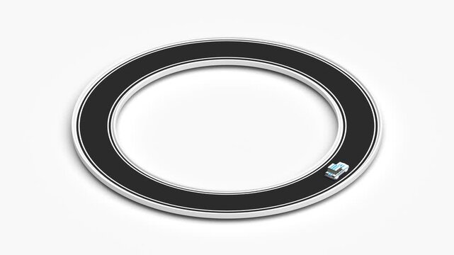 a car driving on a circular track, seamless infinite loop background