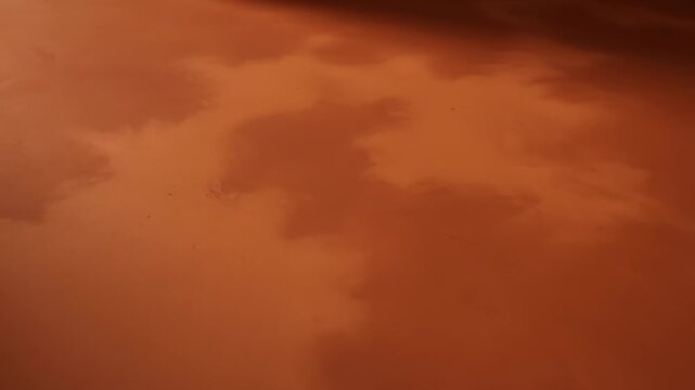 Dust Storm Approaching Over Desert Landscape