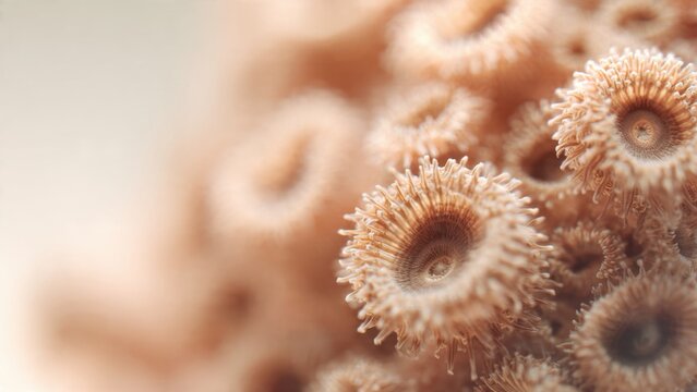 Macro Shot of Button Coral