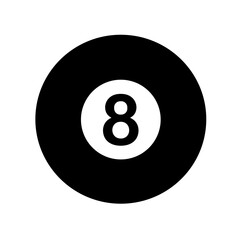 billiard ball isolated on white