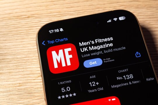 Apple app store with Mens Fitness UK Magazine app to lose weight and build muscle
