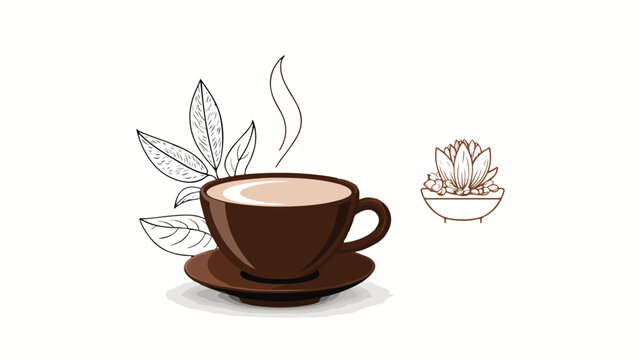 Chai Logo Design and Karak Milk Chai Illustration Vector