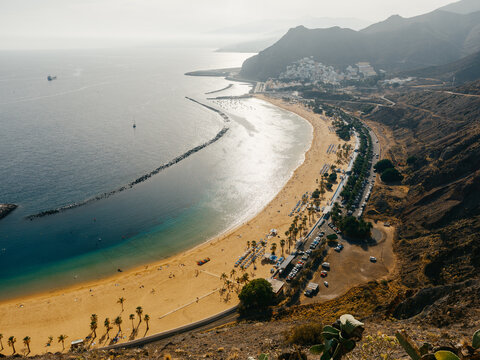 Playa de las Teresitas, Teneryfa, Wyspy Kanaryjskie, Hiszpania