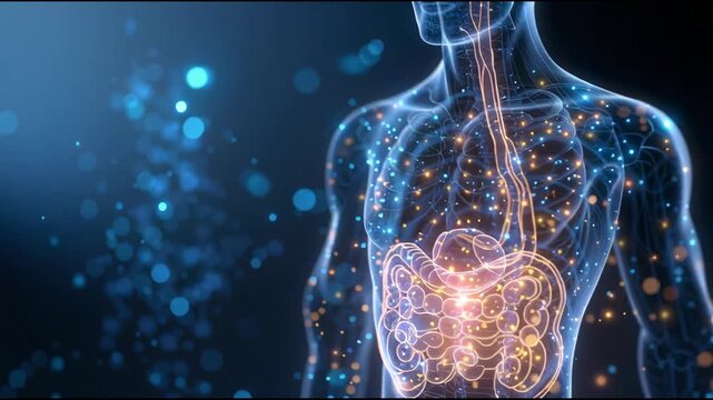 Professional healthcare-style infographic combining anatomy visuals and cellular activity to explain systemic cell turnover, regeneration, and nutrition-related metabolic support.
