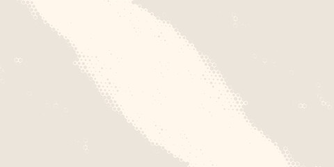 Abstract Vintage Halftone Hexagon Background. Abstract halftone background featuring hexagon and dot patterns with a vintage, distressed texture on a light beige surface.