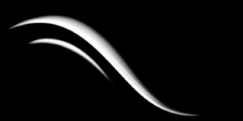 Dotted halftone texture background. Black and white pop art gradient overlay. Fading grunge gritty noise wallpaper. Weathered pixelated comic backdrop. Vector bitmap subtle vanishing surface