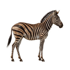 Obraz premium Zebra Stands on Grass Looking Towards the Horizon in a Natural Setting During Daylight Hours