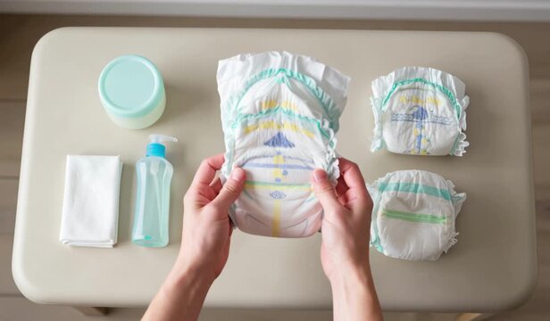 Baby Diaper Changing Supplies for Daily Routine and Care