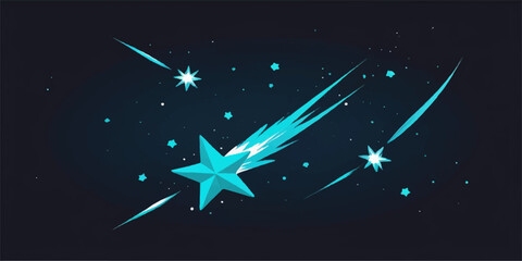 Abstract blue night sky vector illustration featuring a starry galaxy pattern with magic sparkles and shining constellations for a festive holiday wallpaper design © AbidurRahman