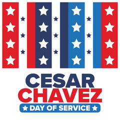Fototapeta premium Cesar Chavez Day. Day of service and learning. The official national american holiday, celebrated annually in Uniter States. Vector poster, banner and illustration