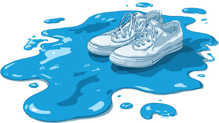 Obraz premium Professional Vector Illustration Showing Water on Floor Accidents