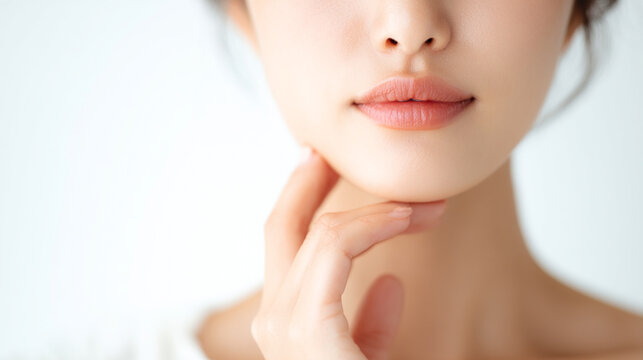 滑らかな肌の女性
