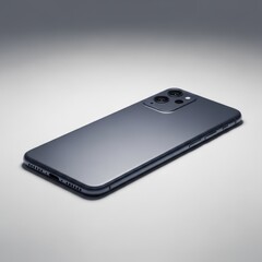 Modern smartphone on gray surface