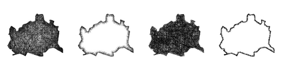 Sketch Wien map design set