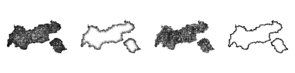 Sketch Tirol map design set