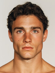 Fototapeta premium Studio portrait of handsome male model