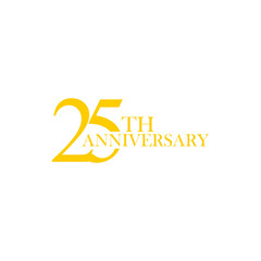 Fototapeta premium anniversary logo design, commemorative design, gold, elegant, decoration, happy, element, business, celebrating, vector, greeting, template, birthday, congratulation, symbol, year