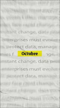 Octubre - Text News Headline Effect Match Cut