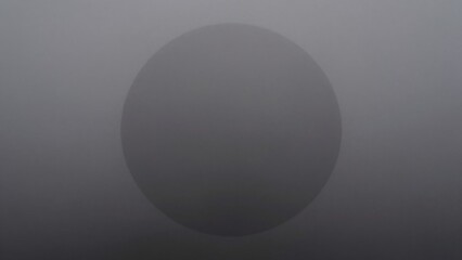 Serene peaceful atmosphere captured low-angle perspective center frame large concentric circle focal point composition surrounded