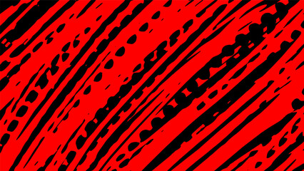 Fototapeta premium Abstract diagonal stripe background with rough brush texture style in red and black colors aggressive powerful feel for action poster and banner design