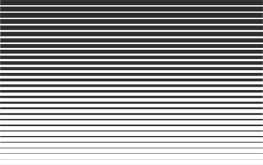 Obraz premium Half tone line pattern. Faded halftone black lines. Fading gradient background. Horizontal abstract geometric texture with parallel stripes. Gradient pattern. Vector illustration on white background.
