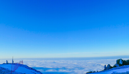 Blick von Kampenwand auf Wolkendecke
