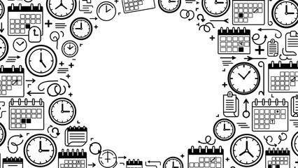 Obraz premium A large letter a made up of various clock and calendar icons